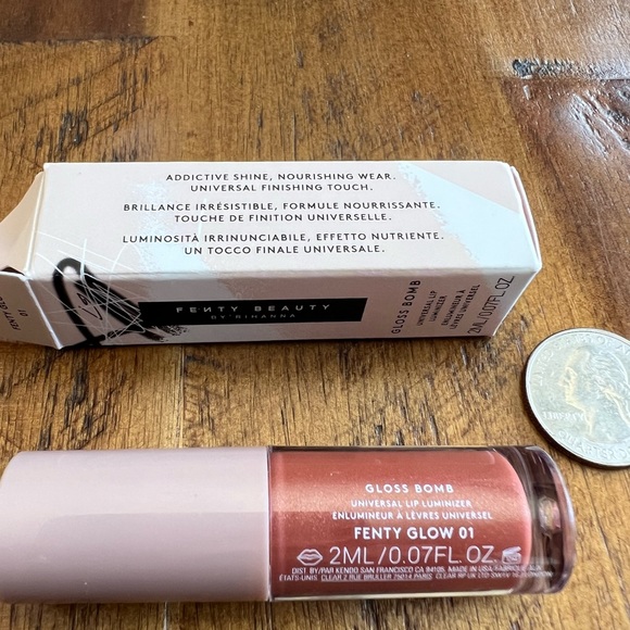 Fenty Gloss Bomb in Fenty Glow- Mini NIB - Picture 5 of 7